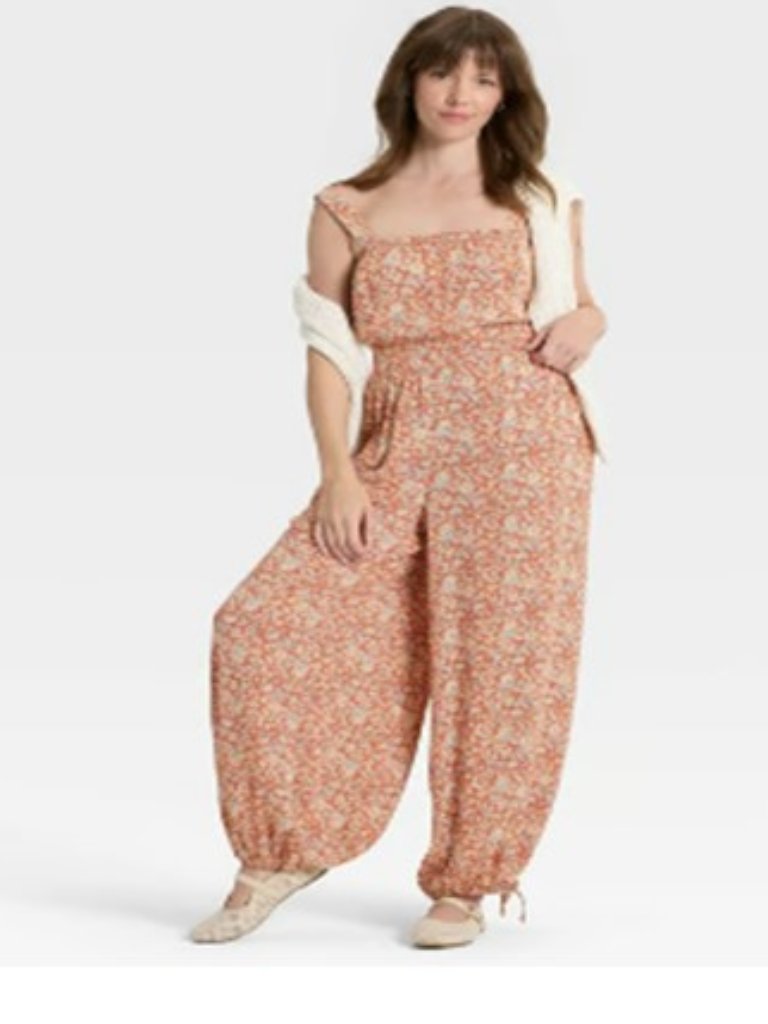 Universal Thread Paisley Jumpsuit Boho Crepe Sleeveless Women's Size Large Nwt